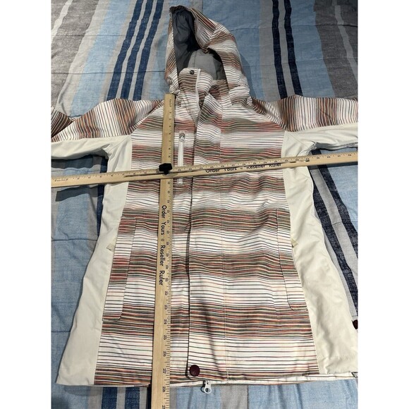 Burton Gore-Tex women's S full zip snowboard hooded striped jacket - Picture 3 of 12